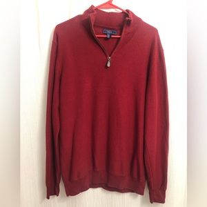 Wilkens Bros. Heritage Collection red quarter zip sweater